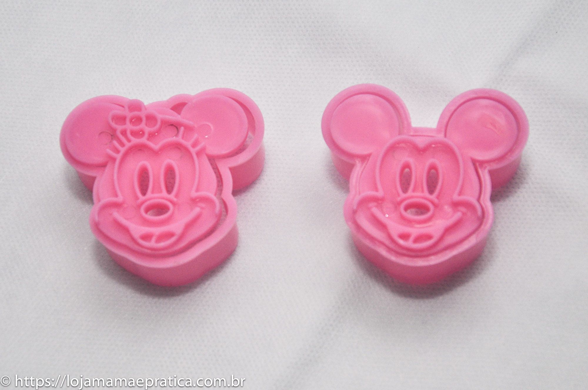 Cortador c/ marcador Mickey e Minnie (2 peças)