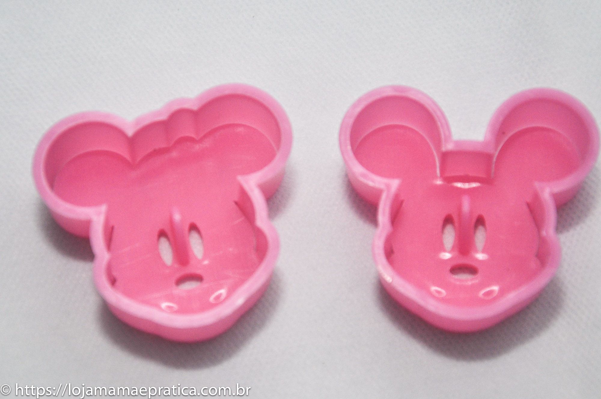 Cortador c/ marcador Mickey e Minnie (2 peças)