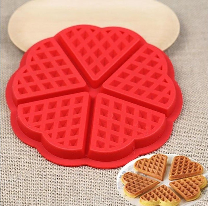 Forma waffles coração