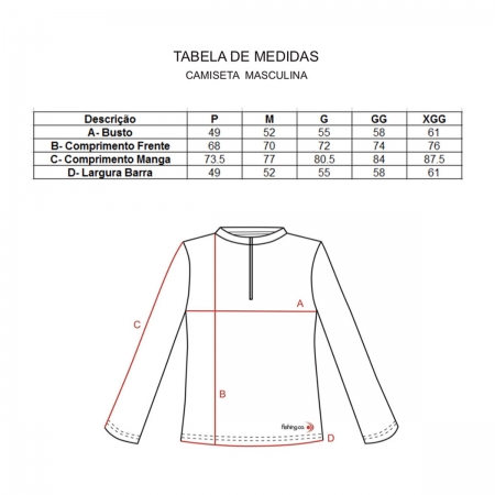 Camisa Fishing Co.  Com Ziper e Proteção Upf 50+ Atacama