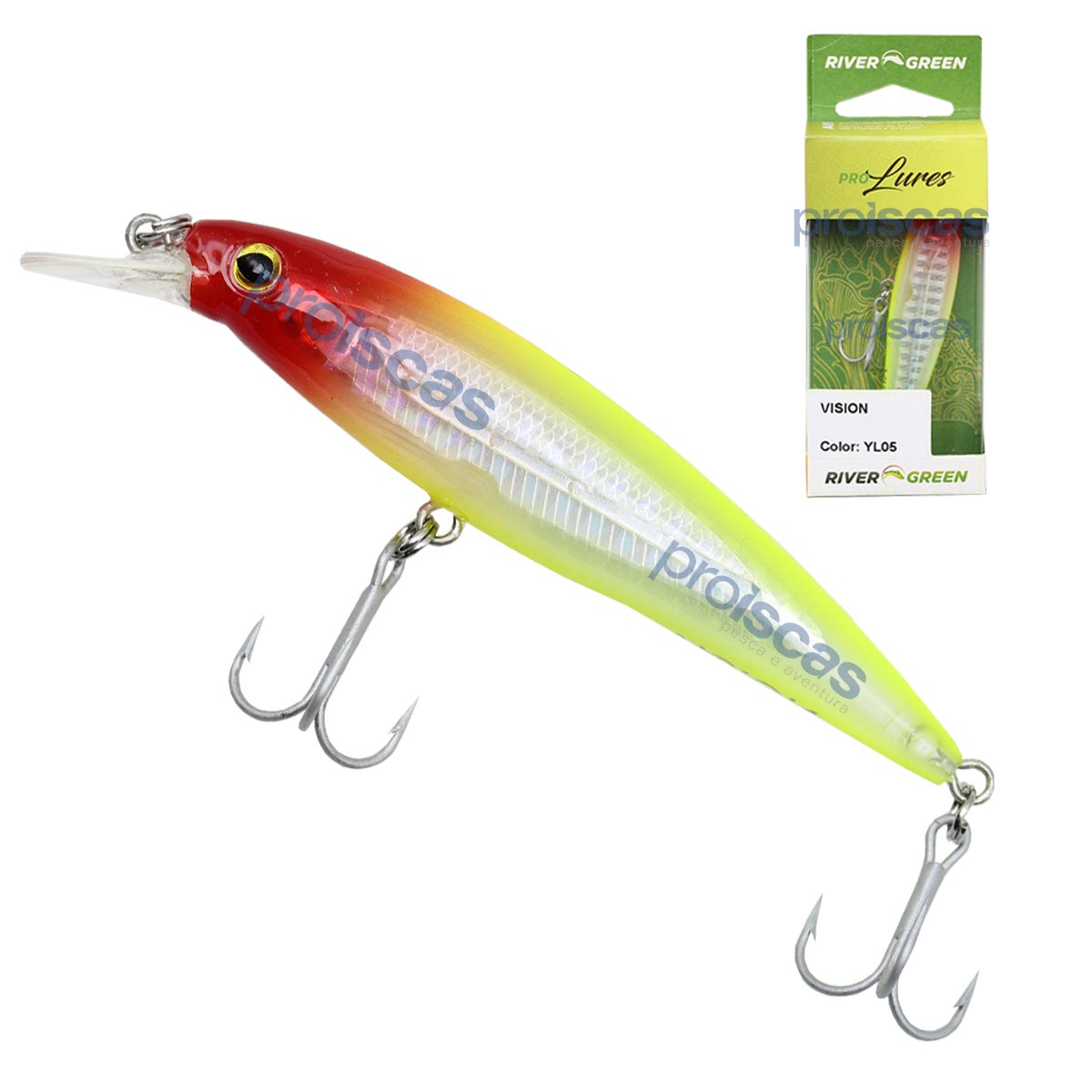 Isca Artificial River Green Pro Lures Vision - 8cm 7g