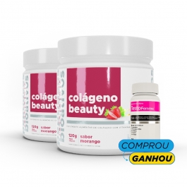 Kit 02 Colágeno Beauty Verisol 120g - Sabor Morango - Ganhe 1 Testofemme Inove Nutrition®