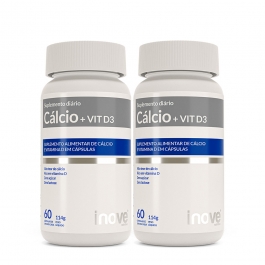 Kit 02 Cálcio + Vitamina D3 - 60 caps. cada - Inove Nutrition