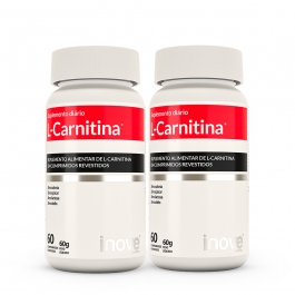 Kit L-Carnitina L-Tartarato Termogênico - 02 potes c/ 60 comprimidos cada - Inove Nutrition®