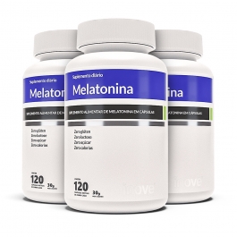 Melatonina Sono Profundo 3 potes c/ 120 cápsulas cada Inove Nutrition