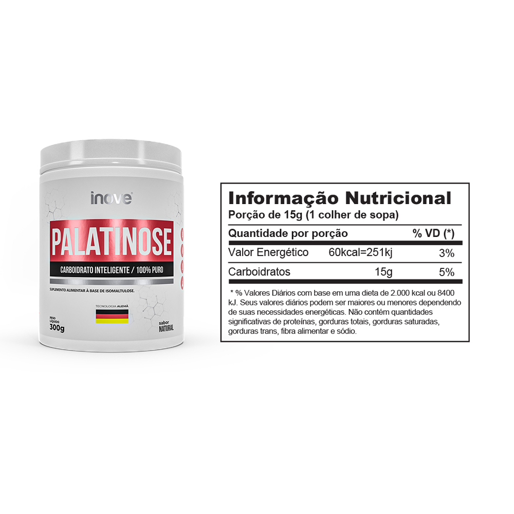 Kit Emagrecimento Ganhe Coqueteleira - Palatinose 300g + Glutamina 300g + BCAA 2:1:1 + L-Carnitina - Inove Nutrition
