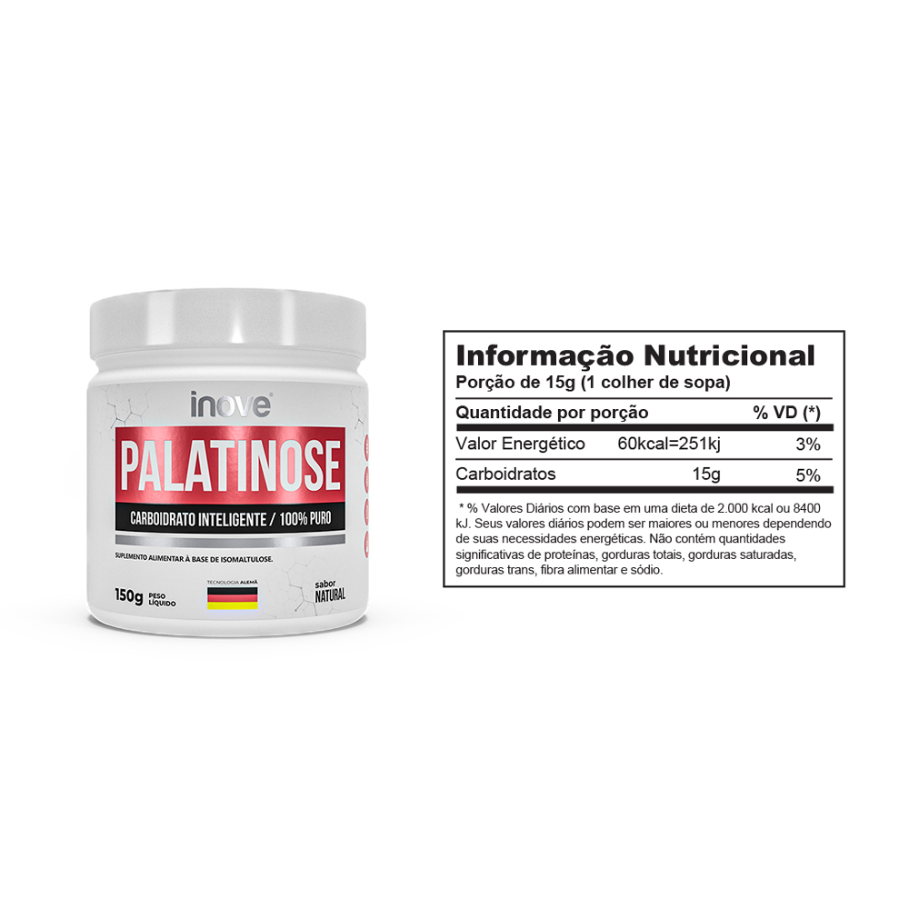 Palatinose 100% Pura - 3 Potes c/ 150g cada - Inove Nutrition