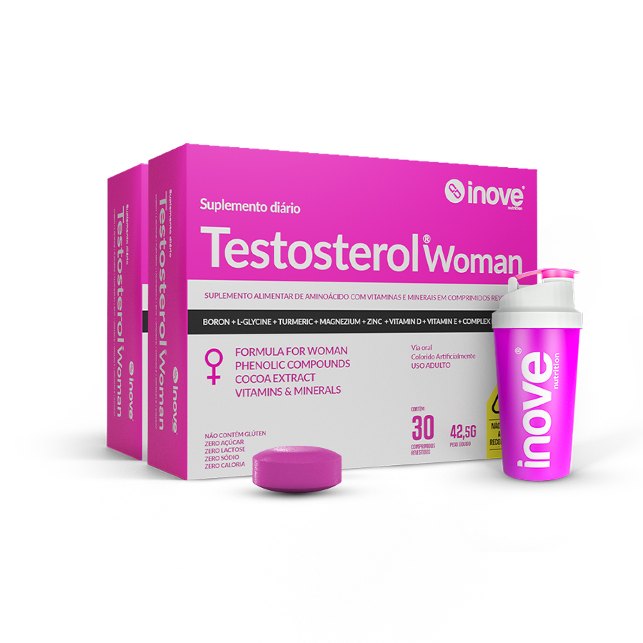 Testosterol ® Woman - 2 unidades c/ 30 comp. cada - Ganhe 1 Coqueteleira Inove Nutrition