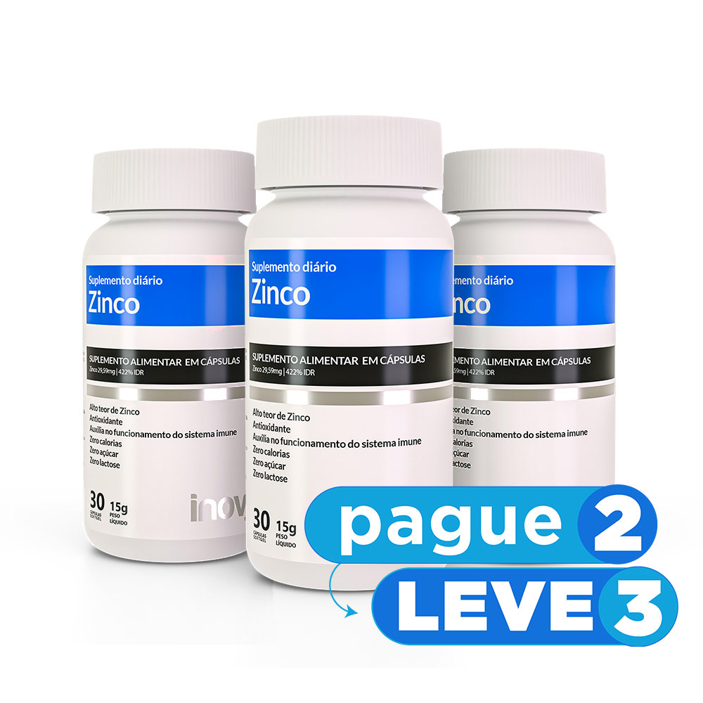 Zinco 30 cápsulas Inove Nutrition PAGUE 2 LEVE 3