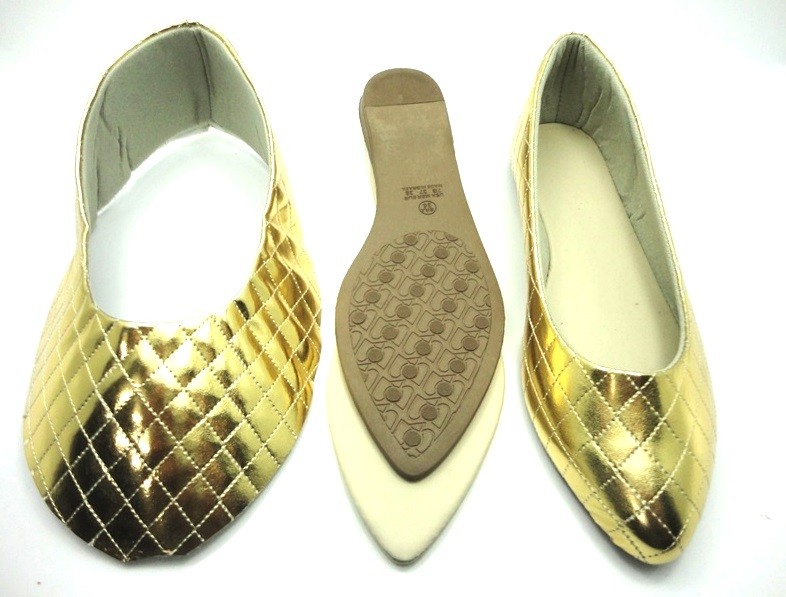 Kit para fabricação de sapatilhas bico fino - Matelassê ouro