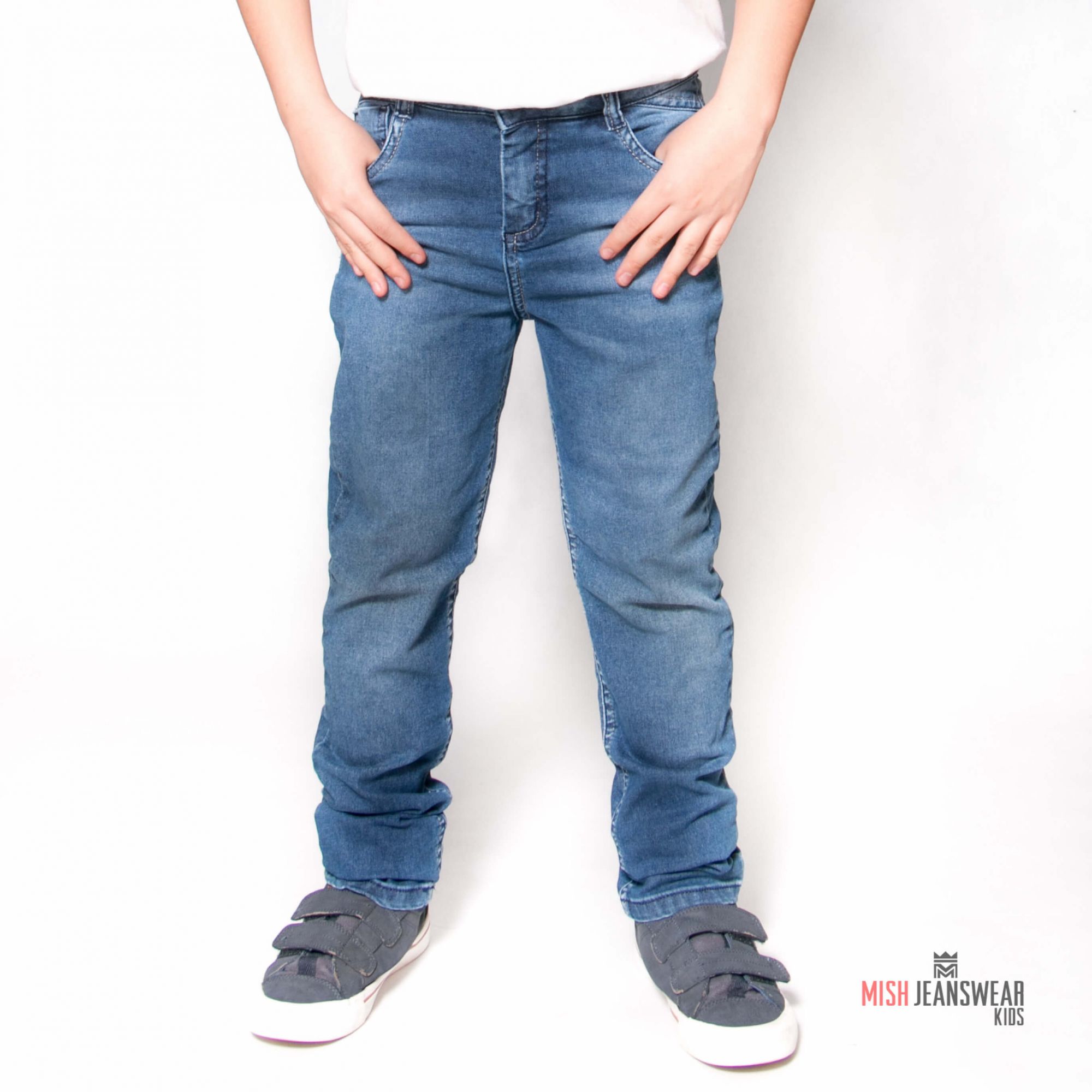 calça jeans infantil com cos de moletom