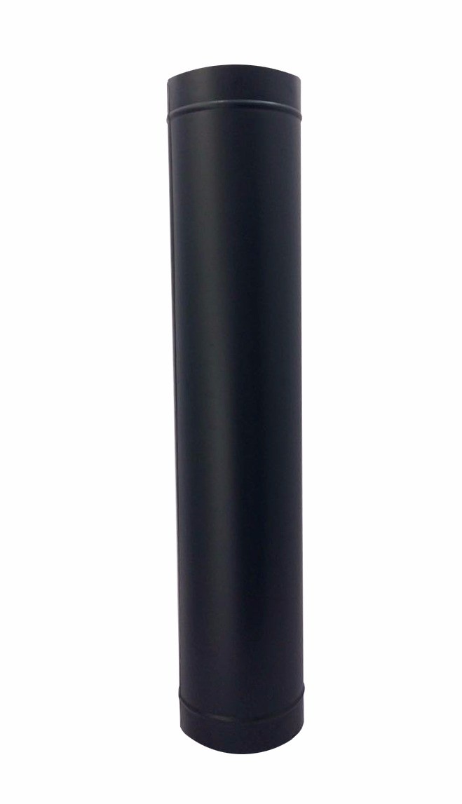 Duto preto para chaminé de 150 mm de diâmetro com 60 cm de altura - Galvocalhas