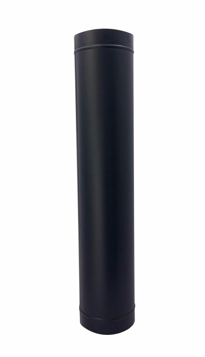 Duto preto para chaminé de 115 mm de diâmetro com 1,20 m de altura  - Galvocalhas