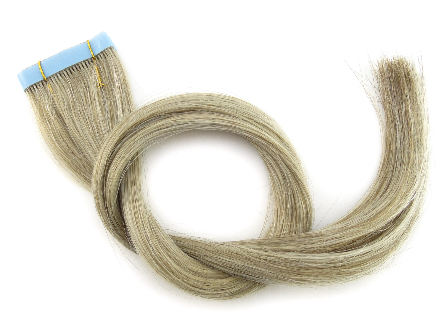 Faixa Mega Hair Fita Adesiva Cabelo Humano Premium Loiro Mesclado - 35cm 15g