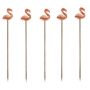 Conjunto 5 Palitos de Aperitivo Flamingo Inox Cobre