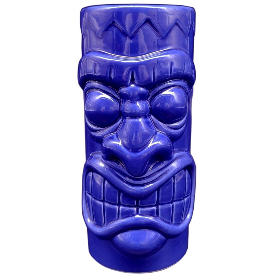 Copo Tiki Mug Grande Pohaku 650ml Azul Ceramica