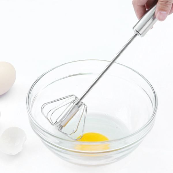 Mixer Manual Batedor de Ovos Giratório Profissional Inox