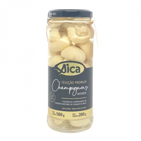 Cogumelos Champignons Inteiros Seleção Premium Aica  - 580g -