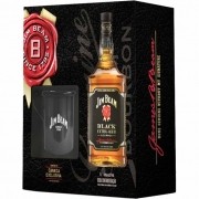 Kit Whisky Jim Beam Black Extra Aged Garrafa 1 Litro + Caneca Exclusiva