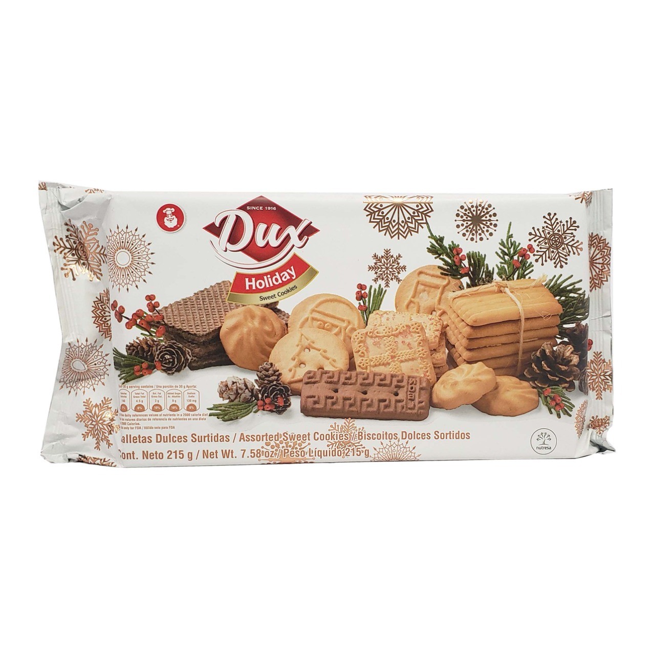 Biscoitos Doces Sortidos Holiday Dux - 215g -