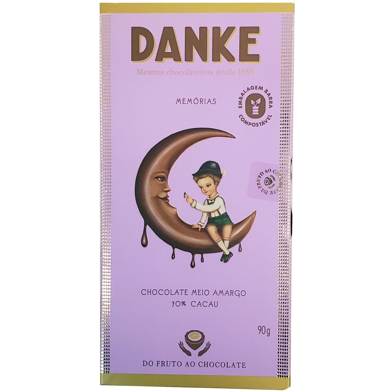 Chocolate Meio Amargo 63% Cacau Danke - 90g -