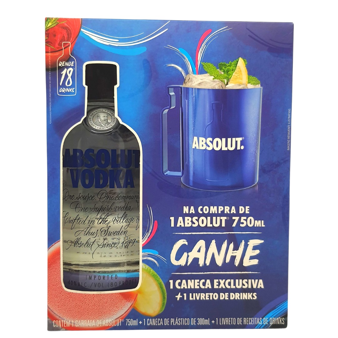Kit Vodka Absolut + Caneca Exclusiva