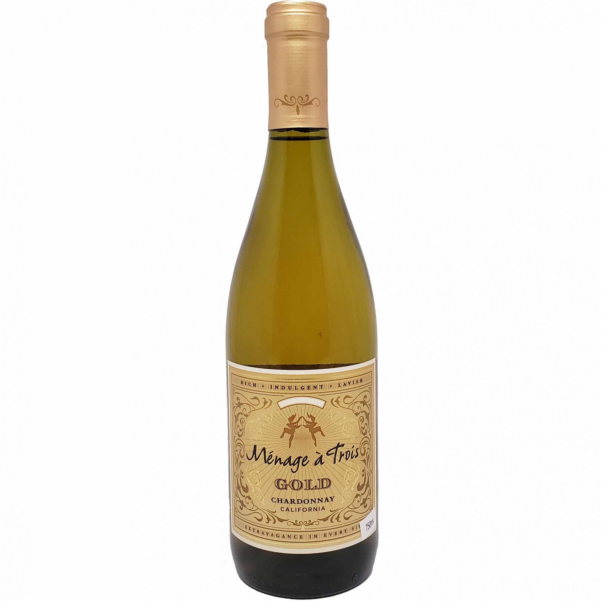Vinho Branco Ménage à Trois Gold Chardonnay - 750ml -