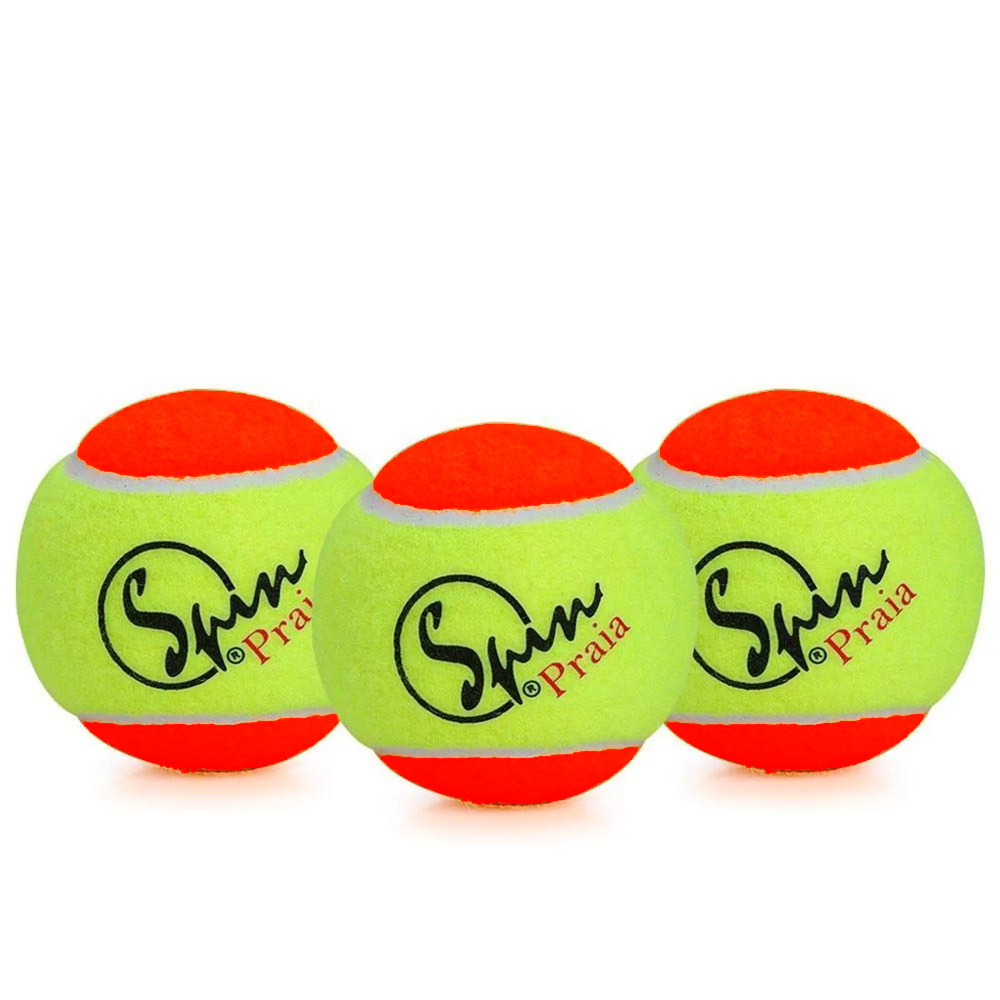 Bola de Tênis Spin X3 Vermelha Stage 3 Pack Com 03 Bolas
