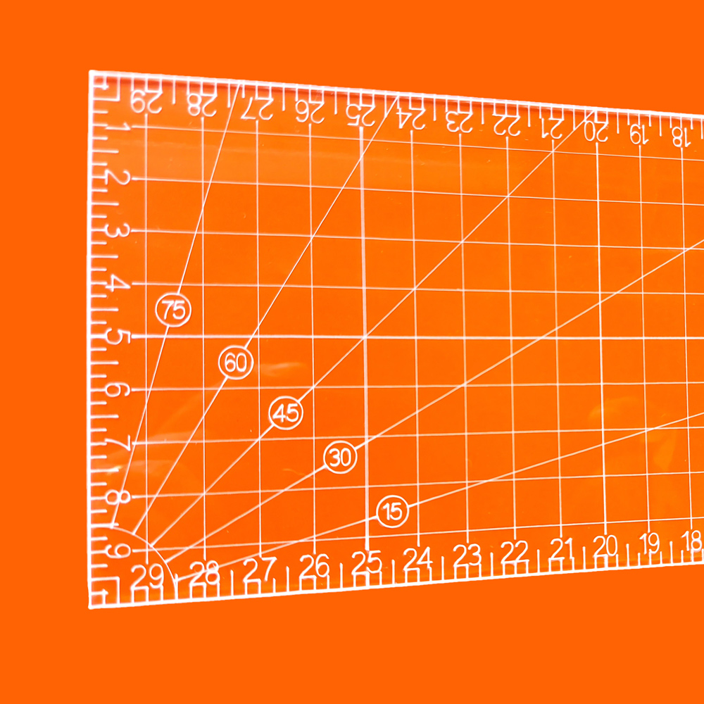 Kit Régua - Mitrado, 10x30, 15x60, 15x15, 5x45 - acrílico patchwork