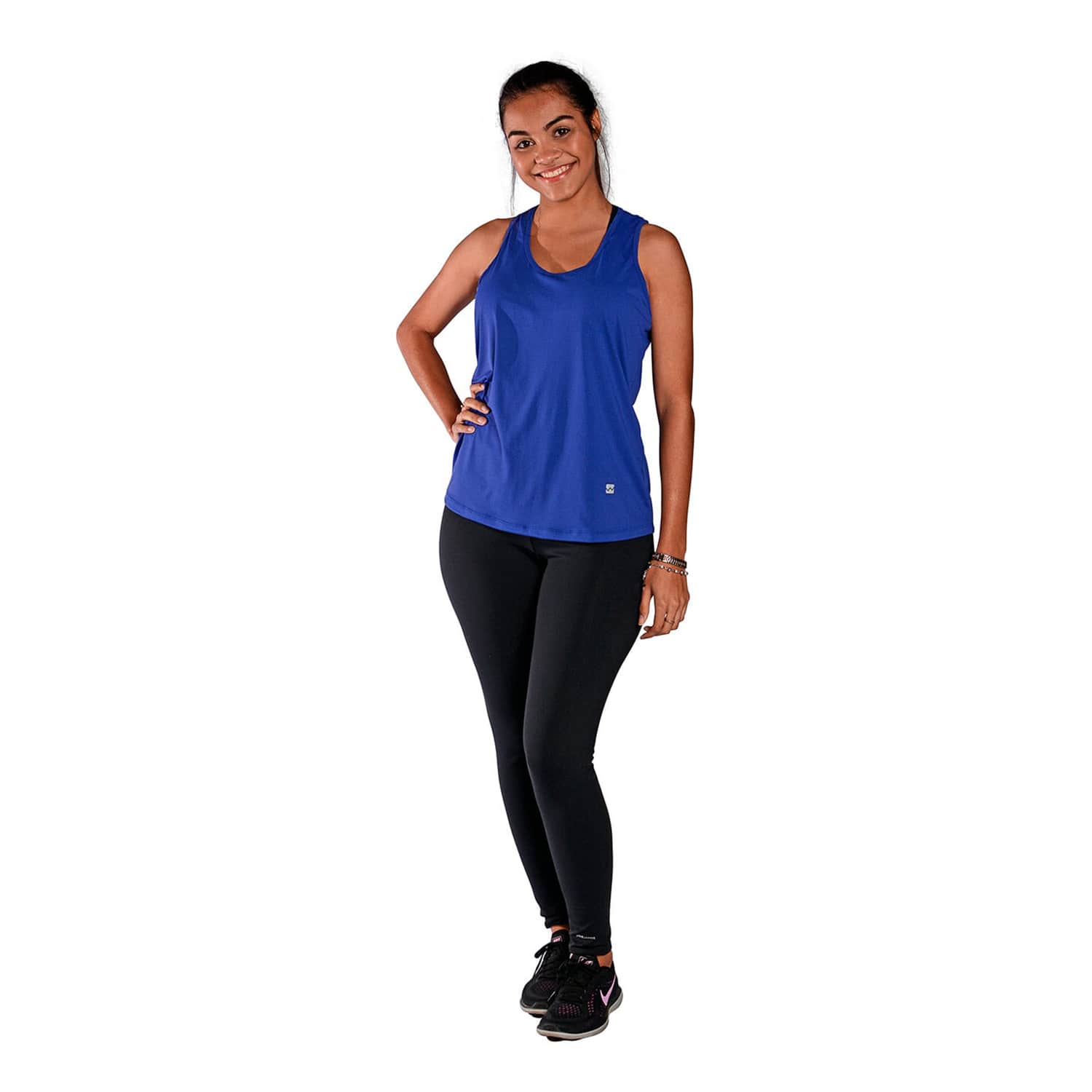 Camiseta Feminina Regata UV 50+ New Trip Azul Bic