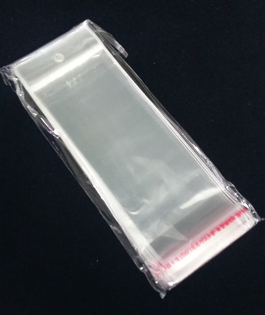 00-Saquinho Plastico com adesivo com furo 4x7 com 100 unidades