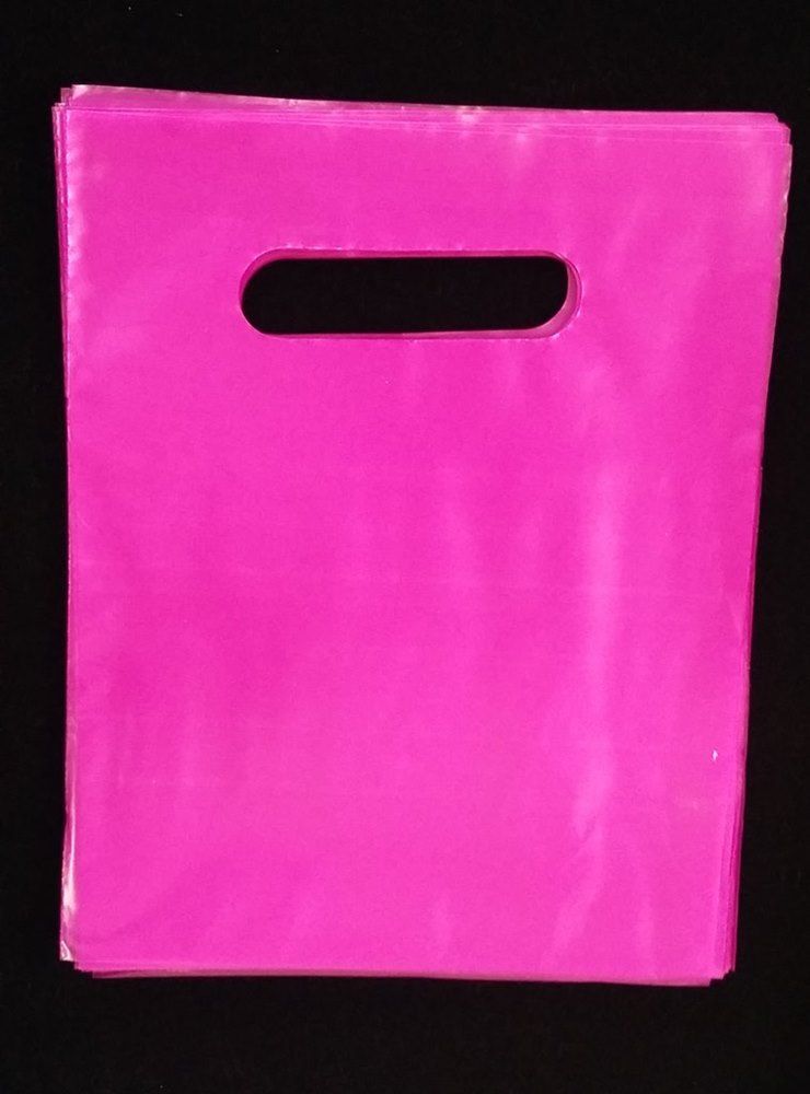 Sacola Plastica Alça Vazada 20x30 Pink com 100 unidades