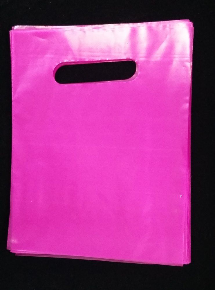 Sacola Plastica Alça Vazada 30x40 Pink com 25 unidades