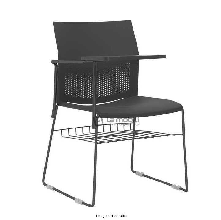 Cadeira Fixa Connect com Prancheta Fixa e Gradil