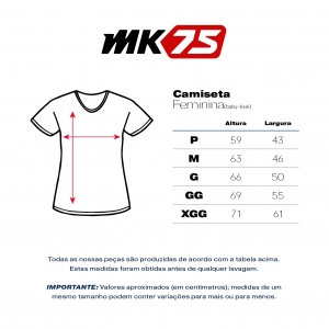 Camiseta MK75 Baby-Look (Feminina) - VW Kombi / AIR-COOLED Collection