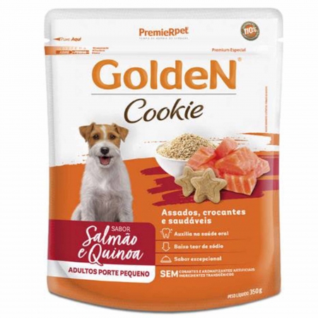Biscoito Golden Cookie Salmão e Quinoa para Cães Adultos de Pequeno Porte 350g