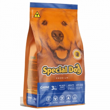 Ração Special Dog Carne para Cães Adultos de Raças Médias e Grandes