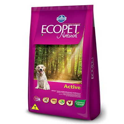 Ração Ecopet Natural Active para Cachorros Adultos com Atividade Física Elevada 20kg
