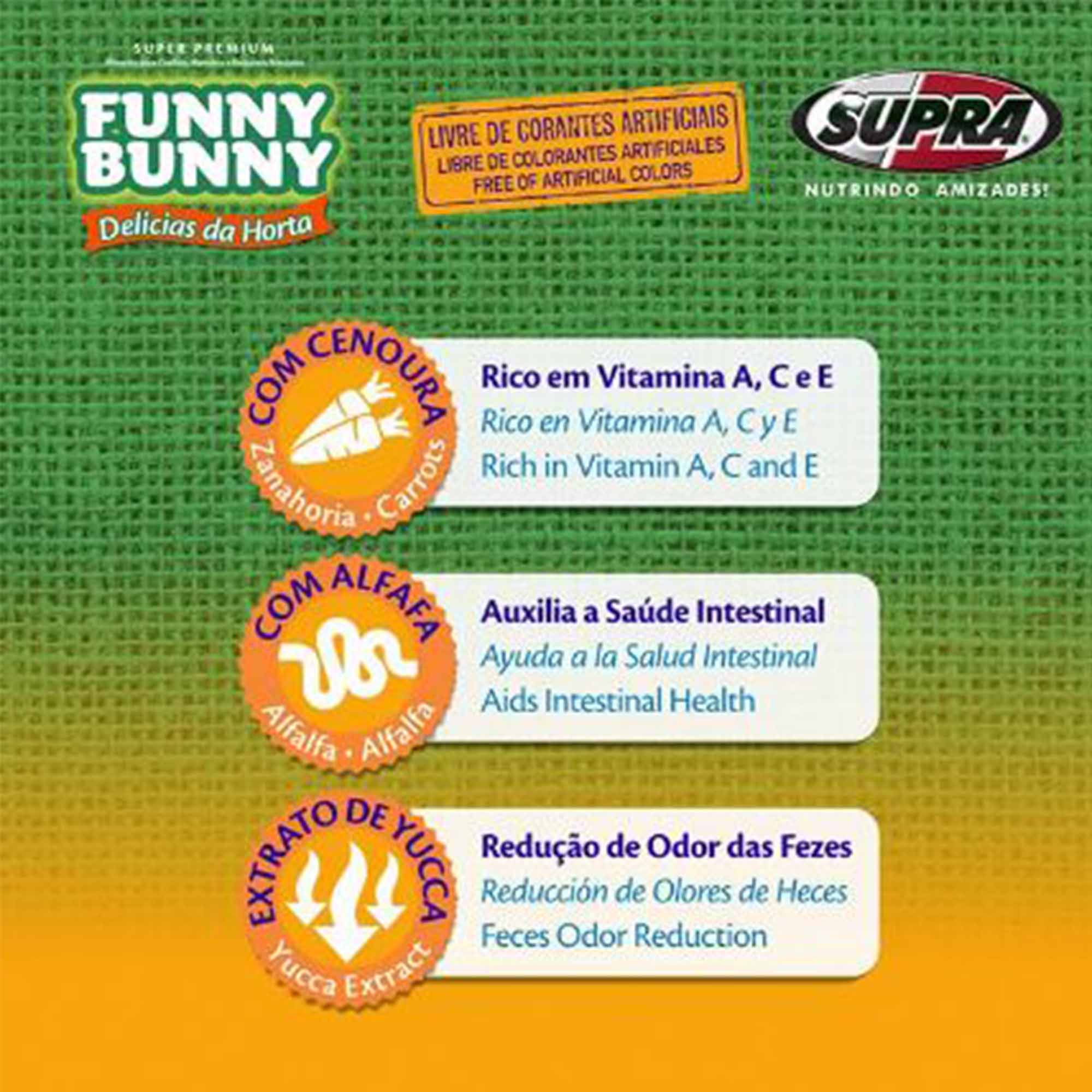 Ração Funny Bunny Delicias da Horta para Pequenos Roedores - 500g