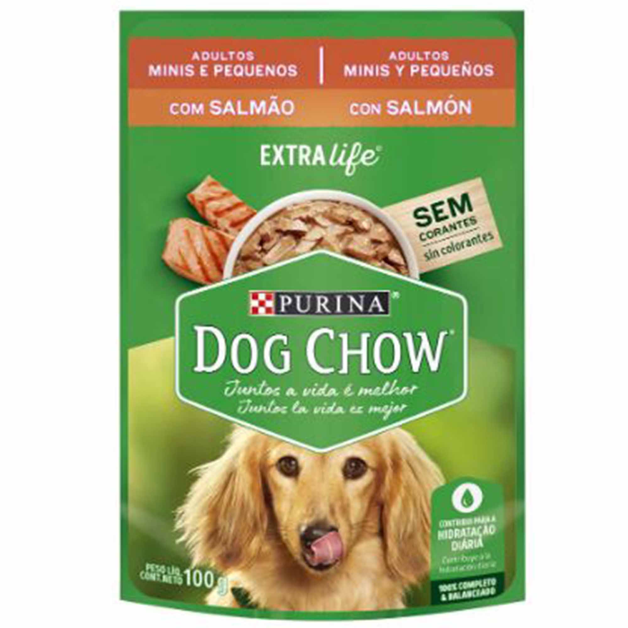 Ração Úmida Dog Chow Salmão Sachê para Cães Adultos de Raças Pequenas 00g