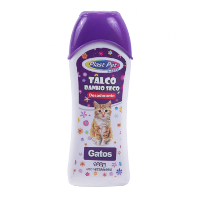 Talco Banho Seco Plast Pet Care Gatos 100g