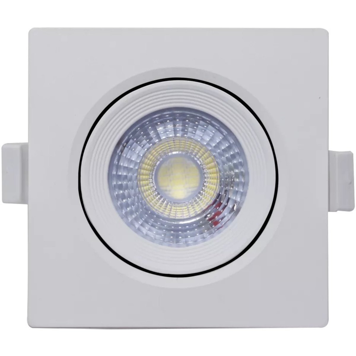 10 Spot Embutir Led 7w Direcionavel Quadrado Luz Quente Garantia
