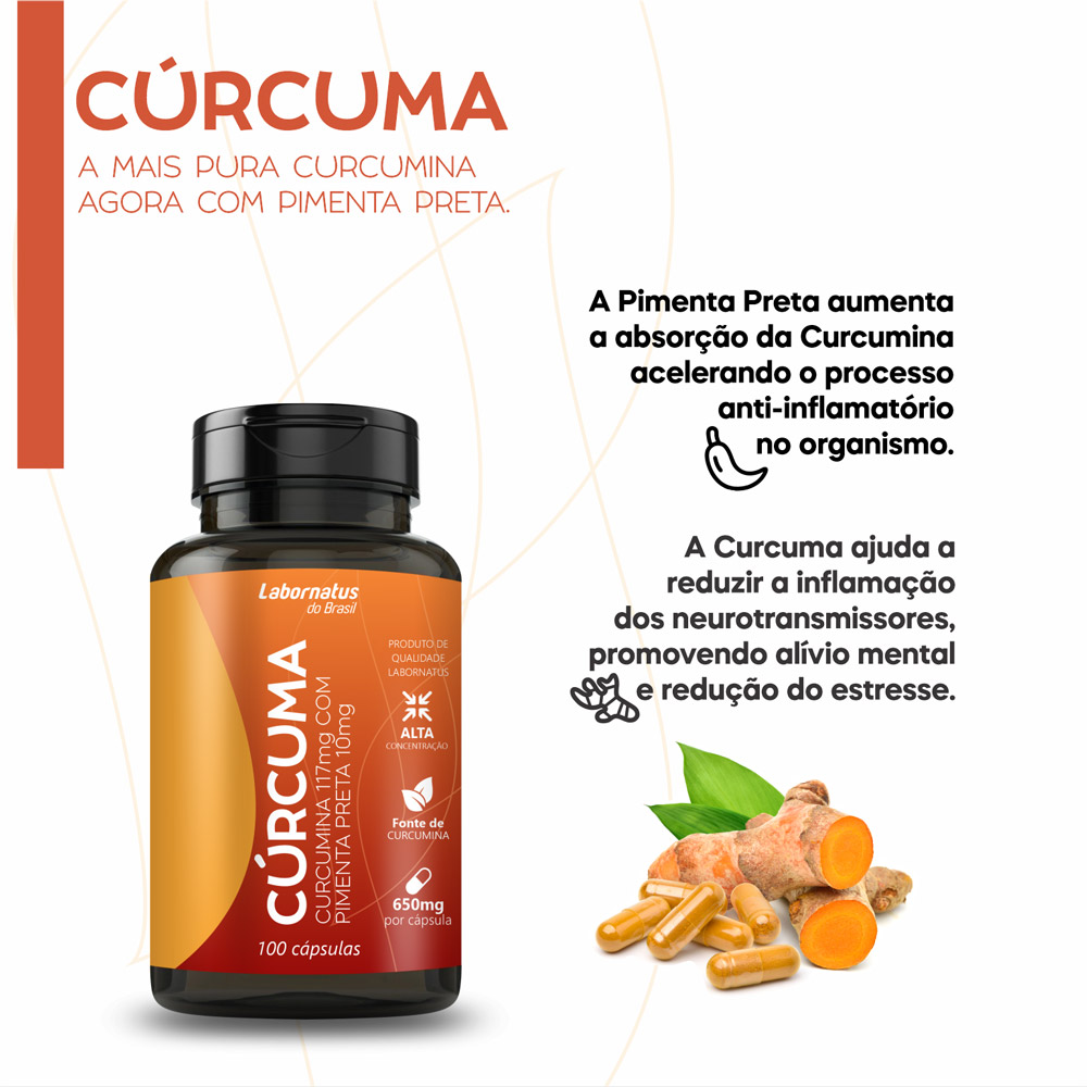 Curcuma + Pimenta Preta 100 cápsulas
