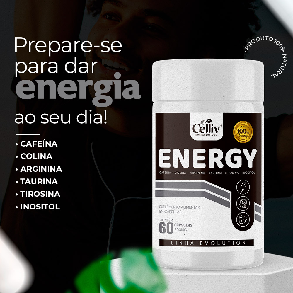 Energy - Cafeína - Colina - Arginina - Taurina - Tirosina - Inositol