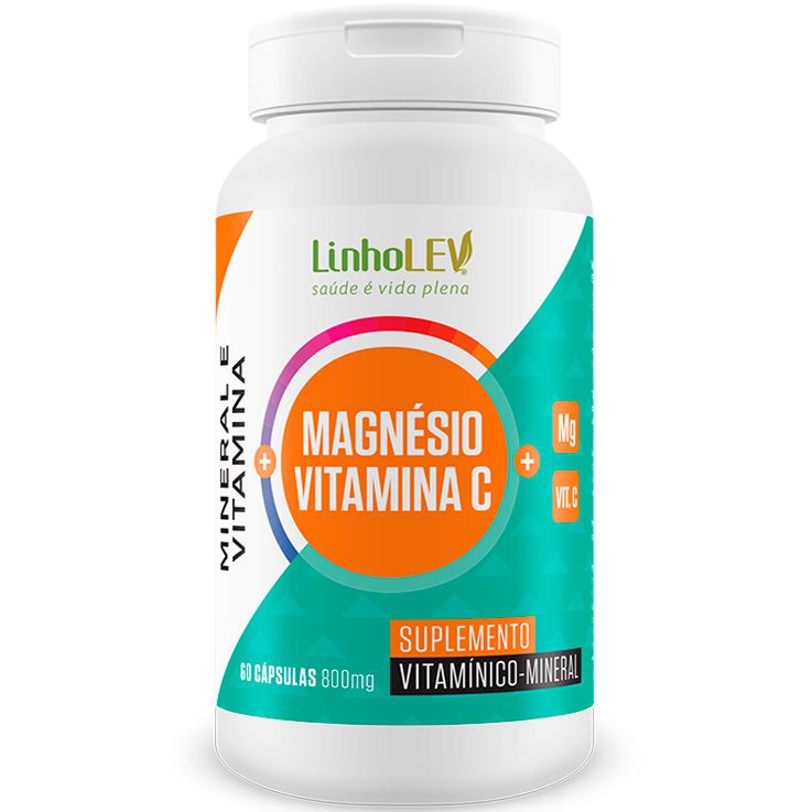 Magnésio + Vitamina C 60 cápsulas