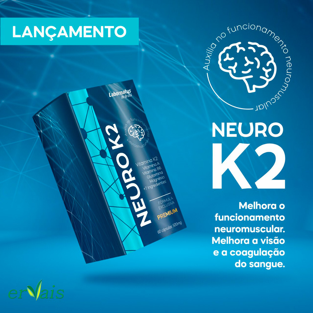 Neuro K2 - Glutamina + Clacio + Magnesio + Vitmainas e Minerais