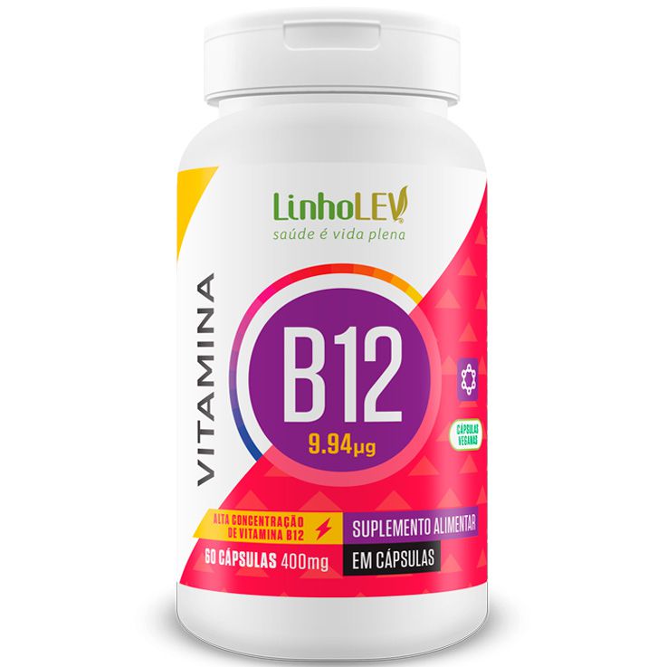 Vitamina B12 Concentrada Ciancobalamina 60 cáps veganas