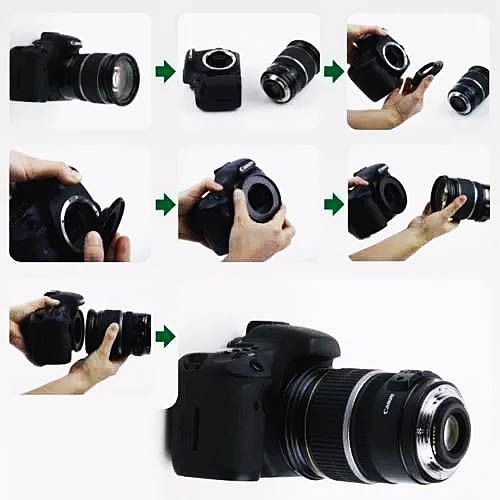 Anel Inversor Lente Macrofotografia Cameras Canon Eos 52mm