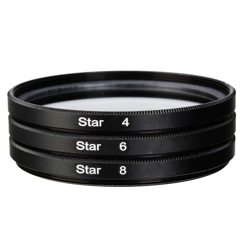 Kit Filtro Estrela 77mm Star Filter 4 6 8 pontas lente 77mm