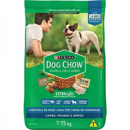Dog Chow Cães Adultos Controle de Peso 15kg
